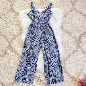 river island blue zebra jumpsuit